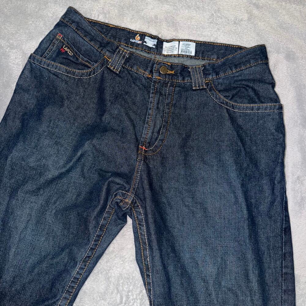 Lapco FR Flame Resistant Denim Jeans Men’s 36x32 Dark Wash Work Pants NFPA